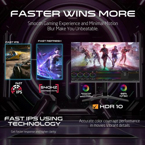 GAMEON GOTX27FHD540IPS Titan Pro X Series 27" FHD, 540Hz, MPRT 0.5ms, HDMI 2.1, Fast IPS Gaming Monitor (Support PS5) Black GAMEON GOTX27FHD540IPS Titan Pro X Series 27" FHD, 540Hz, MPRT 0.5ms, HDMI 2.1, Fast IPS Gaming Monitor (Support PS5) Black