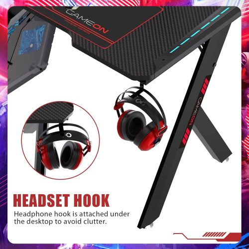 GAMEON GO- HAWKSBILL SERIES RGB FIOWING LIGHT GAMING DESK -SIZE 120-60-72CM GAMEON GO- HAWKSBILL SERIES RGB FIOWING LIGHT GAMING DESK -SIZE 120-60-72CM