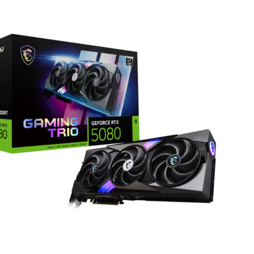  كرت شاشة 5080 ام اس اي MSI GeFOrce RTX 5080 Gaming Trio OC 16GB GDDR7 - graphics card