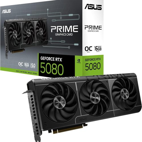 ASUS Prime GeForce RTX 5080 OC Edition 16GB GDDR7 Gaming Graphics Card ASUS Prime GeForce RTX 5080 OC Edition 16GB GDDR7 Gaming Graphics Card