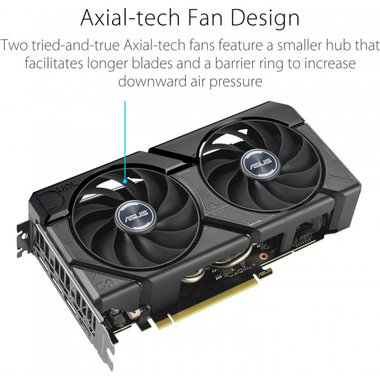 كرت شاشة اسوس دول ايفو 4060TI 8جيجابايت ASUS Dual GeForce RTX 4060 Ti O8G EVO كرت شاشة اسوس دول ايفو 4060TI 8جيجابايت ASUS Dual GeForce RTX 4060 Ti O8G EVO