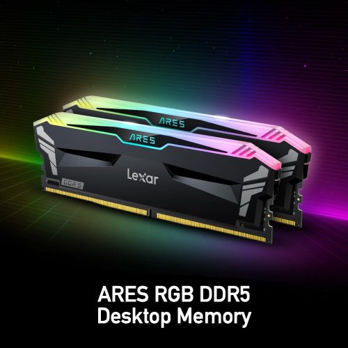 ذاكرة رام ليكسار 32GB DDR5 بسرعة 7200MT/s وتوقيت Lexar 32GB 16*2 ARES RGB DDR5 RAM 7200MT/s CL34 ذاكرة رام ليكسار 32GB DDR5 بسرعة 7200MT/s وتوقيت Lexar 32GB 16*2 ARES RGB DDR5 RAM 7200MT/s CL34