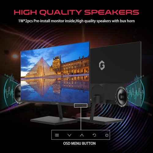 شاشة العاب جيم اون GB24F75  مقاس 24  هرتز 75 هرتز   GAMEON GB24F75 Basic Series Gaming Monitor FHD VA Panel, 75Hz, 5ms Built-in Speakers, Support PS5 Black  