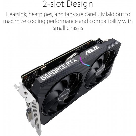 ASUS Dual GeForce RTX 3050 OC V2 8GB Graphics Card (DUAL-RTX3050-O8G-V2 ASUS Dual GeForce RTX 3050 OC V2 8GB Graphics Card (DUAL-RTX3050-O8G-V2