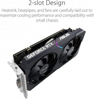 ASUS Dual GeForce RTX 3050 OC V2 8GB Graphics Card (DUAL-RTX3050-O8G-V2 ASUS Dual GeForce RTX 3050 OC V2 8GB Graphics Card (DUAL-RTX3050-O8G-V2