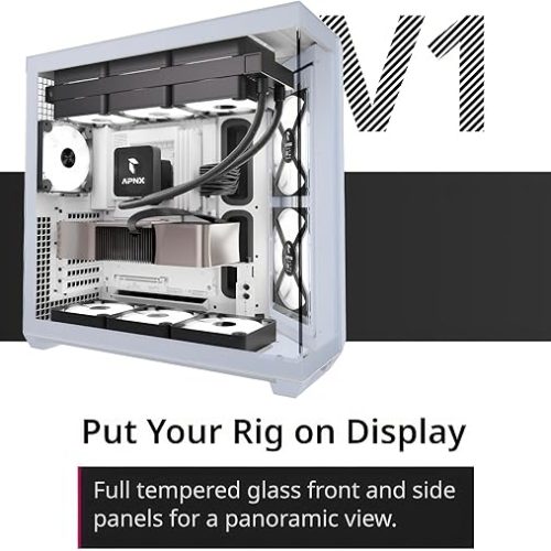 APNX V1 DualChamberMid tower White wood Case APNX V1 DualChamberMid tower White wood Case