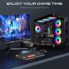 GAMEON Pulse Midnight Series 7 FAN ARGB Mid Tower Gaming Case  Black
