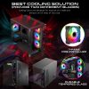GAMEON Pulse Midnight Series 7 FAN ARGB Mid Tower Gaming Case  Black
