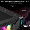 GAMEON Pulse Midnight Series 7 FAN ARGB Mid Tower Gaming Case  Black