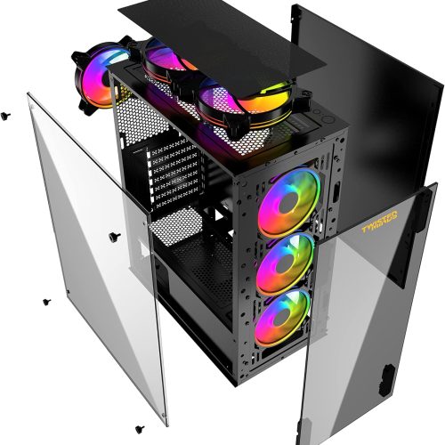 Twisted Minds Titan Glass Mid Tower Gaming CaseBlack Twisted Minds Titan Glass Mid Tower Gaming CaseBlack