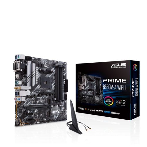 ASUS PRIME B550-A WIFI II AMD Micro ATX DDR4 Motherboard ASUS PRIME B550-A WIFI II AMD Micro ATX DDR4 Motherboard