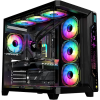 GAMEON Pulse Midnight Series 7 FAN ARGB Mid Tower Gaming Case  Black