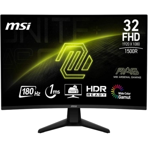 MSI MAG 32C6 32inch curved 1920x1080, 180Hz Refresh rate, 1 Gaming Monitor MSI MAG 32C6 32inch curved 1920x1080, 180Hz Refresh rate, 1 Gaming Monitor
