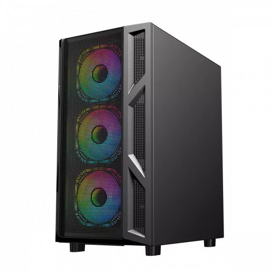 GAMEON Trident IV Series Mid Tower Gaming Case BLACK