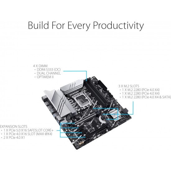 لوحة أم اسوس برايم ASUS PRIME Z790M-PLUS D4
