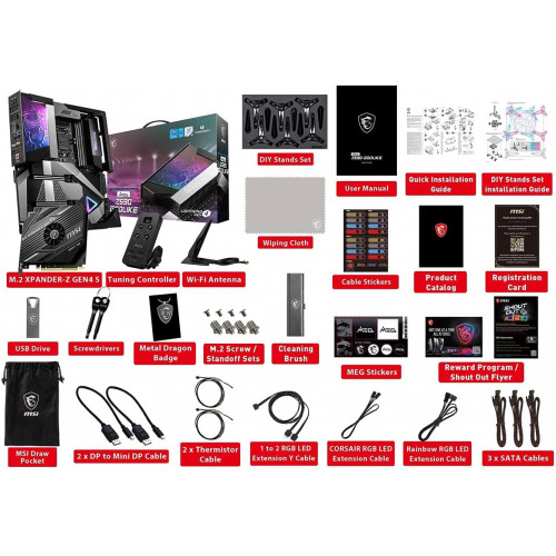 لوحة أم إم اس اي ميج MSI MEG Z590 GODLIKE للألعاب لوحة أم إم اس اي ميج MSI MEG Z590 GODLIKE للألعاب