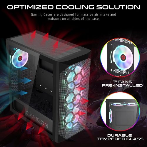 GAMEON Emperor Midnight I Series Mid Tower Gaming Case - Black GAMEON Emperor Midnight I Series Mid Tower Gaming Case - Black