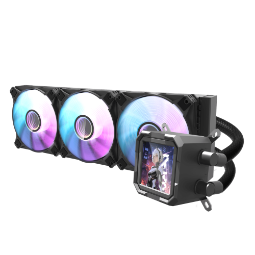 DarkFlash DV360S 360mm ARGB Liquid Cooler with IPS Display – Black DarkFlash DV360S 360mm ARGB Liquid Cooler with IPS Display – Black