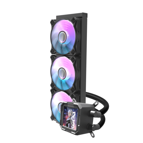 DarkFlash DV360S 360mm ARGB Liquid Cooler with IPS Display – Black DarkFlash DV360S 360mm ARGB Liquid Cooler with IPS Display – Black