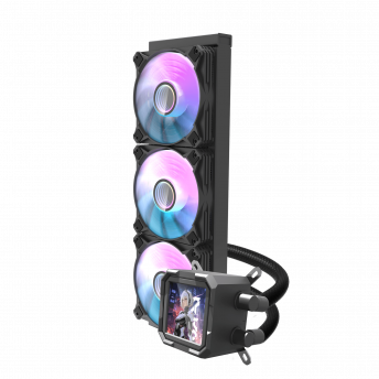 DarkFlash DV360S 360mm ARGB Liquid Cooler with IPS Display – Black