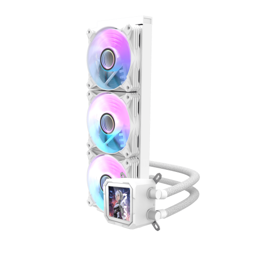 DarkFlash DV360S 360mm ARGB Liquid Cooler with IPS Display – White DarkFlash DV360S 360mm ARGB Liquid Cooler with IPS Display – White
