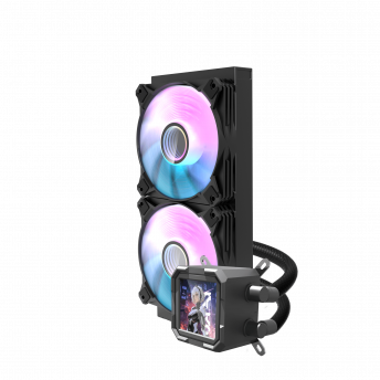  DarkFlash DV240S – 240mm ARGB Liquid CPU Cooler with Hydraulic Fans – Black
