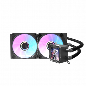  DarkFlash DV240S – 240mm ARGB Liquid CPU Cooler with Hydraulic Fans – Black