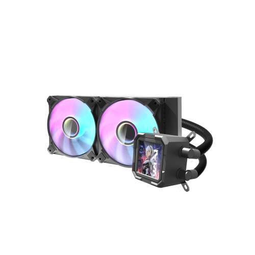  DarkFlash DV240S – 240mm ARGB Liquid CPU Cooler with Hydraulic Fans – Black
