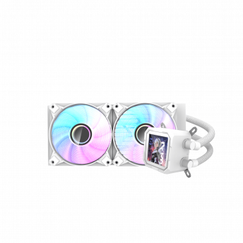  DarkFlash DV240S – 240mm ARGB Liquid CPU Cooler with Hydraulic Fans – White