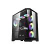 Aigo FT418 PRO ATX Mid-Tower Gaming Case with 7 ARGB Fans and Tempered Glass – Black Aigo FT418 PRO ATX Mid-Tower Gaming Case with 7 ARGB Fans and Tempered Glass – Black