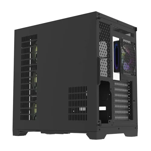 Aigo FT418 PRO ATX Mid-Tower Gaming Case with 7 ARGB Fans and Tempered Glass – Black Aigo FT418 PRO ATX Mid-Tower Gaming Case with 7 ARGB Fans and Tempered Glass – Black