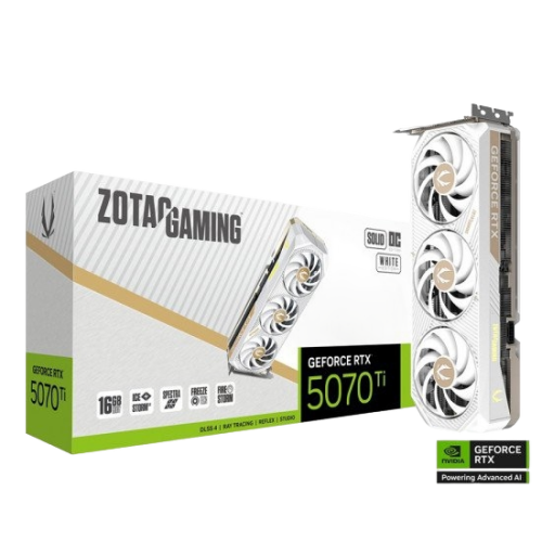 ZOTAC GAMING GeForce RTX 5070 Ti Solid Core OC White Edition 16GB GDDR7