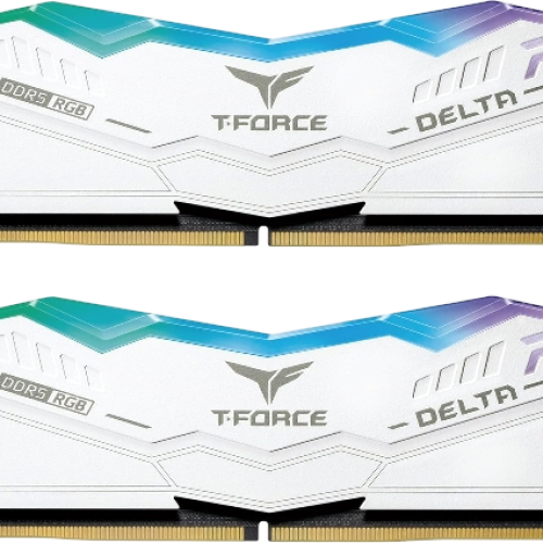 TeamGroup T-Force Delta RGB 64 32*2 DDR5 6000 White TeamGroup T-Force Delta RGB 64 32*2 DDR5 6000 White