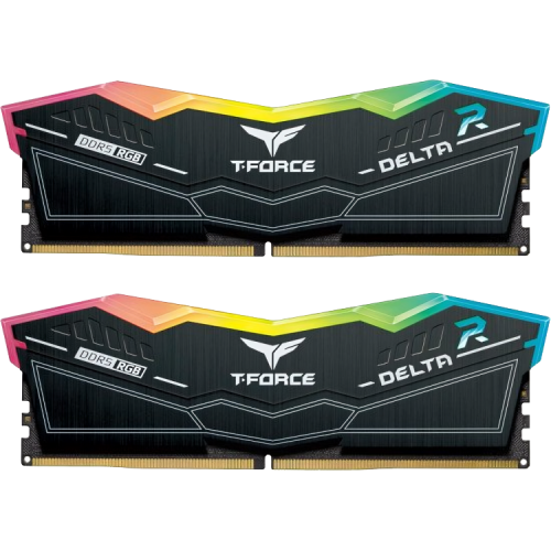 T-Force DELTA RGB 32GB 16*2 DDR5 5600 Mhz Black RAM T-Force DELTA RGB 32GB 16*2 DDR5 5600 Mhz Black RAM