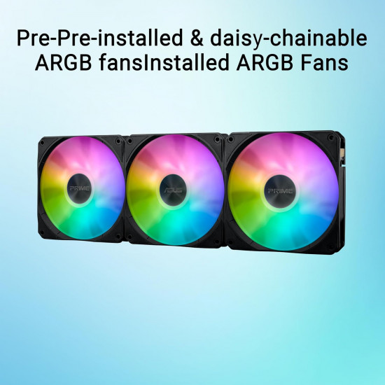 ASUS Prime LC 360 ARGB LCD AIO Liquid Cooler – LCD Display, Asetek Pump, ARGB Fans ASUS Prime LC 360 ARGB LCD AIO Liquid Cooler – LCD Display, Asetek Pump, ARGB Fans