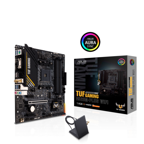 ASUS TUF Gaming A520M-PLUS WiFi – AM4 Micro-ATX Motherboard with WiFi, M.2, HDMI ASUS TUF Gaming A520M-PLUS WiFi – AM4 Micro-ATX Motherboard with WiFi, M.2, HDMI