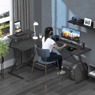 GAMEON 3 IN 1 L-SHAPED SLAYER II XL SERIES GAMING DESK