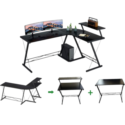 GAMEON 3 IN 1 L-SHAPED SLAYER II XL SERIES GAMING DESK GAMEON 3 IN 1 L-SHAPED SLAYER II XL SERIES GAMING DESK