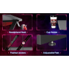 GAMEON L-Shaped Slayer I Series Gaming Desk (Size: 129*129*74cm & Table top 80*46cm) With Headset Hook, Cup Holder & Accessories Stand - Black