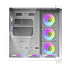 Aigo FT418 PRO ATX Mid-Tower Gaming Case with 7 ARGB Fans and Tempered Glass – White Aigo FT418 PRO ATX Mid-Tower Gaming Case with 7 ARGB Fans and Tempered Glass – White