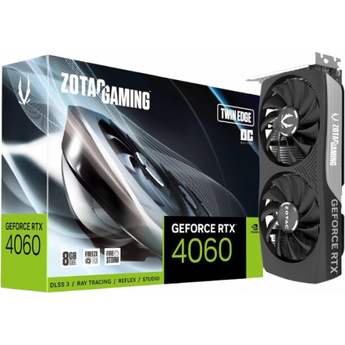 كرت شاشة زوتاك ار تي اكس 4060 Zotac GAMING GeForce RTX 4060 Twin Edge ｜ذاكرة 8GB | طراز Zotac GAMING GeForce RTX 4060 Twin Edge NVIDIA 8 GB GDDR6