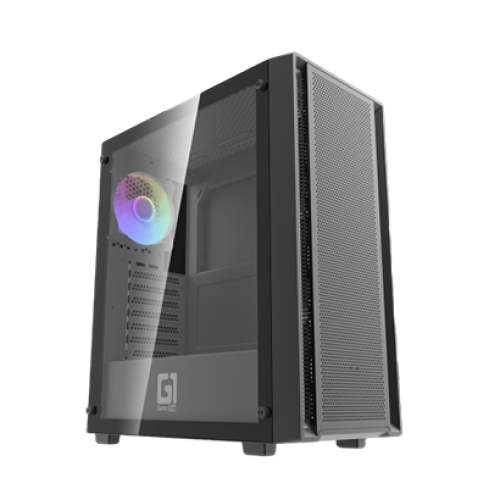 GameOne NITRO 4 Black Case – Mid-Tower, Tempered Glass, ATX Compatible GameOne NITRO 4 Black Case – Mid-Tower, Tempered Glass, ATX Compatible