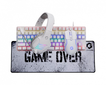 GAMEON VIPER XA All-In-One Artic Series Gaming Bundle Mechanical Keyboard, Headset, Mouse & Mousepad 