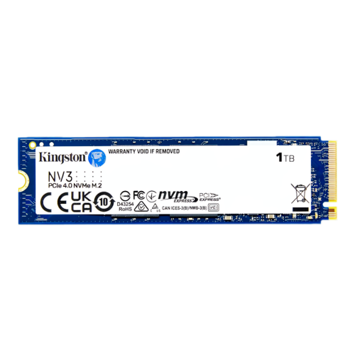 Kingston NV3 NVMe PCIe 4.0 SSD 1TB, M.2 2280, -6000MB - PCIe 4.0 x4 Kingston NV3 NVMe PCIe 4.0 SSD 1TB, M.2 2280, -6000MB - PCIe 4.0 x4