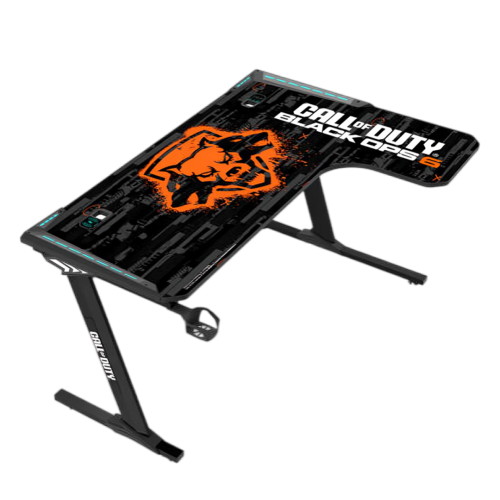 GameOn Call of Duty BLACK OPS 6-R Raptor RGB Gaming Table – Full Surface Mouse Pad, Wireless Charger, USB Hub, Headphone & Cup Holder GameOn Call of Duty BLACK OPS 6-R Raptor RGB Gaming Table – Full Surface Mouse Pad, Wireless Charger, USB Hub, Headphone & Cup Holder