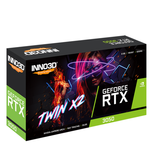 INNO3D GeForce RTX 3050 Twin X2 6GB V2 INNO3D GeForce RTX 3050 Twin X2 6GB V2
