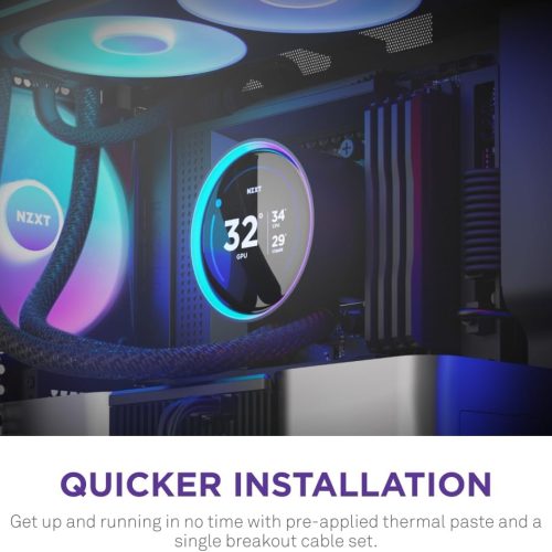 NZXT Kraken Elite 360 RGB 360mm Liquid CPU Cooler with LCD Display Black NZXT Kraken Elite 360 RGB 360mm Liquid CPU Cooler with LCD Display Black