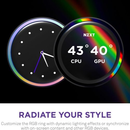 NZXT Kraken Elite 360 RGB 360mm Liquid CPU Cooler with LCD Display Black NZXT Kraken Elite 360 RGB 360mm Liquid CPU Cooler with LCD Display Black