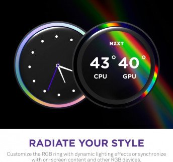 NZXT Kraken Elite 360 RGB 360mm Liquid CPU Cooler with LCD Display Black NZXT Kraken Elite 360 RGB 360mm Liquid CPU Cooler with LCD Display Black