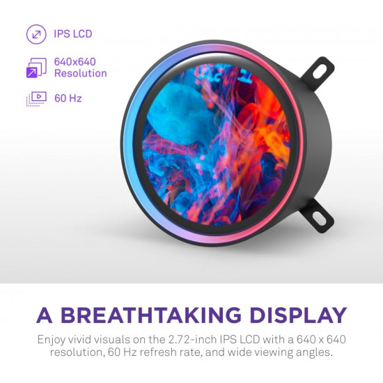 NZXT Kraken Elite 360 RGB 360mm Liquid CPU Cooler with LCD Display Black NZXT Kraken Elite 360 RGB 360mm Liquid CPU Cooler with LCD Display Black